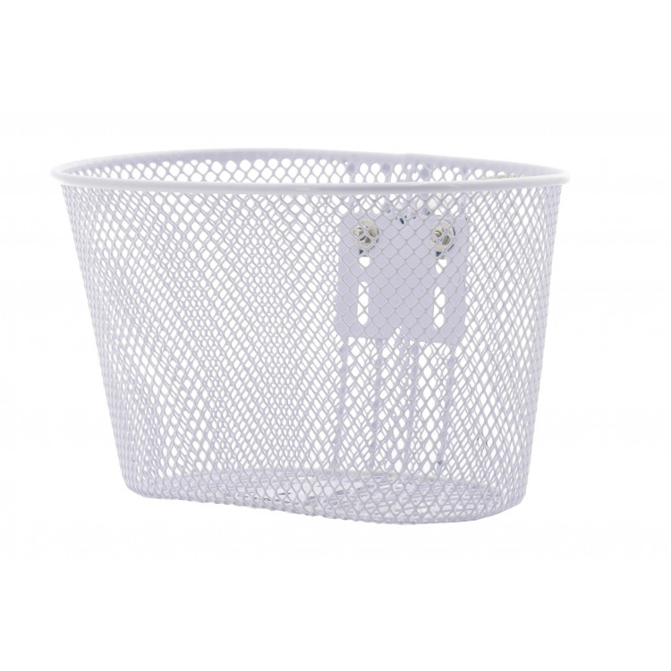 Detský kovový košík na riadidlá Biely